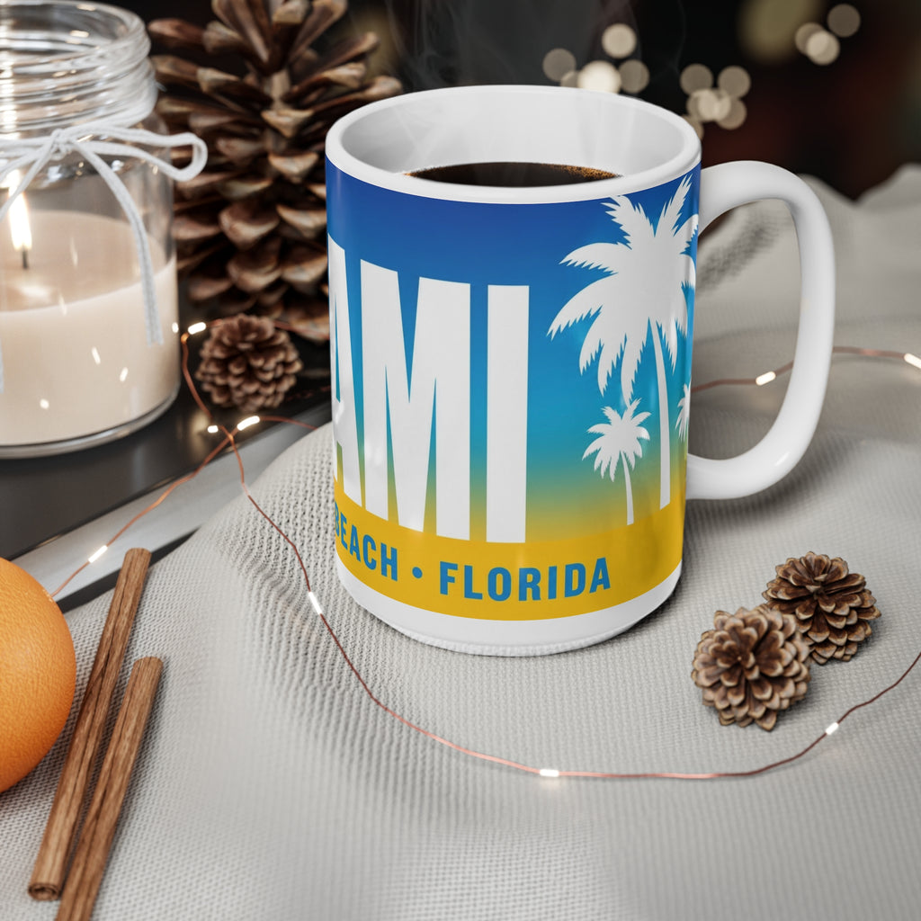 Miami West Palm Beach Coffee Mug — Retro Beach Vibes 11oz/15oz