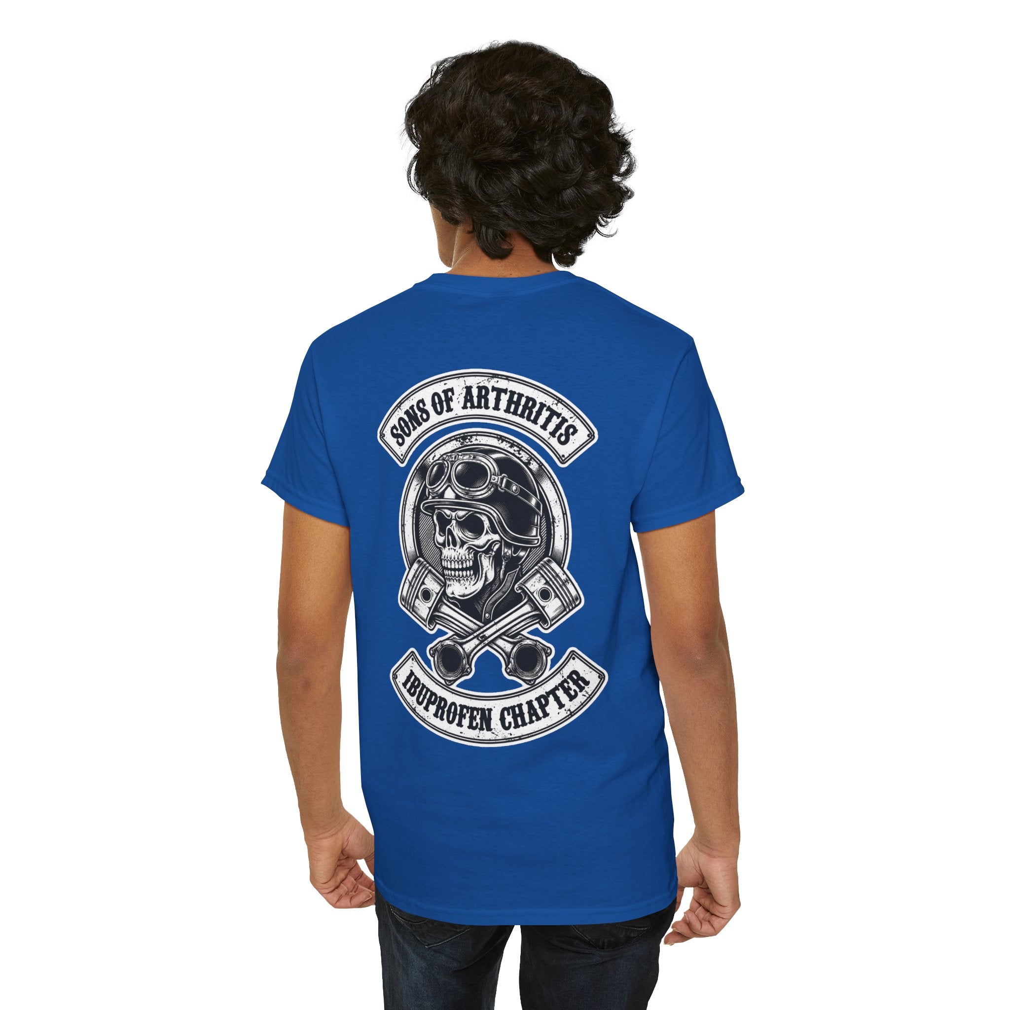 Sons of Arthritis Tee — Humorous Biker Skull "Ibuprofen Chapter" T-Shirt