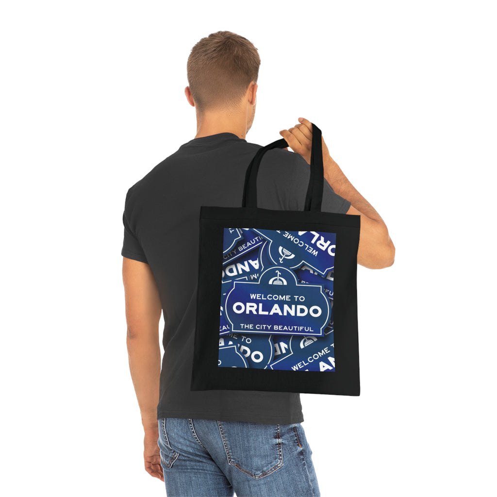 Orlando Souvenir Tote Bag – "Welcome to Orlando" City Beautiful Cotton Shopper