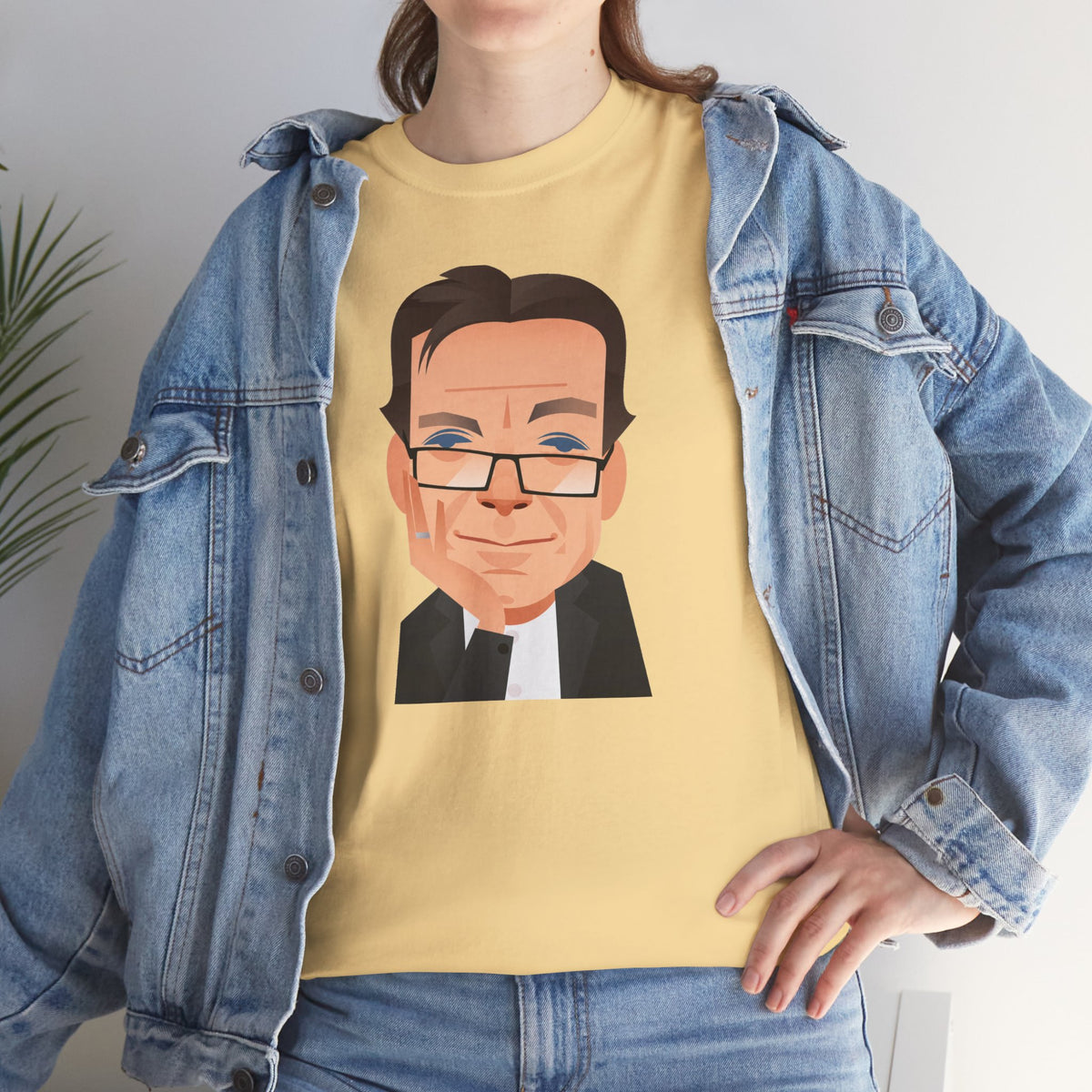 Tony Wilson Manchester Legend Caricature Gentleman Face Cotton T-Shirt