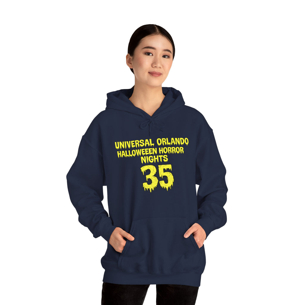 Universal Orlando Halloween Horror Nights 35 Hoodie — Haunted Theme Park Sweatshirt