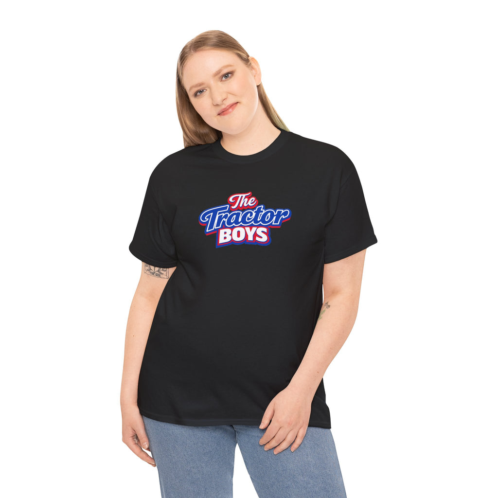 The Tractor Boys T-Shirt — Retro Blue & Red Logo Tee