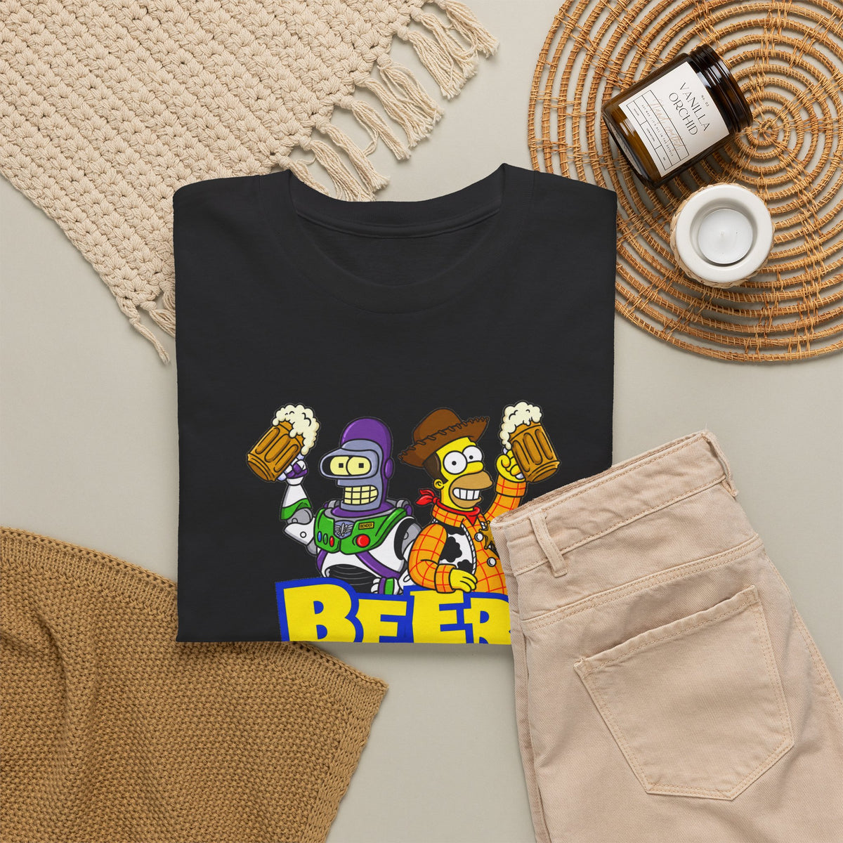 Beer Story T-Shirt — Funny Cartoon Beer Buddies Graphic Tee