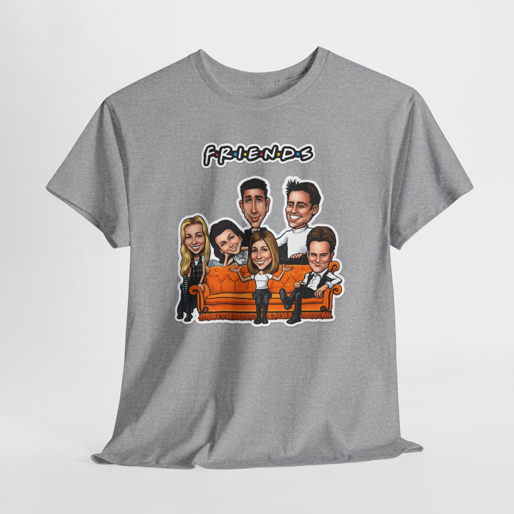Friends TV Show Cartoon Cast T-Shirt — Iconic Couch Graphic Tee