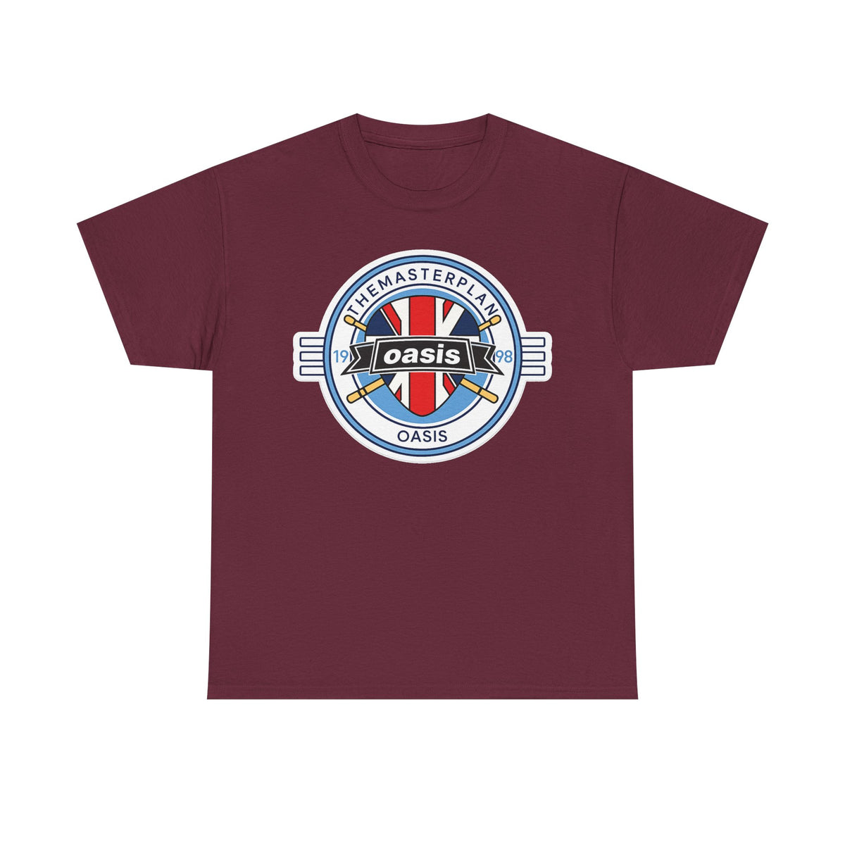 Oasis Union Jack Band Tee – Retro Rock Logo T-Shirt