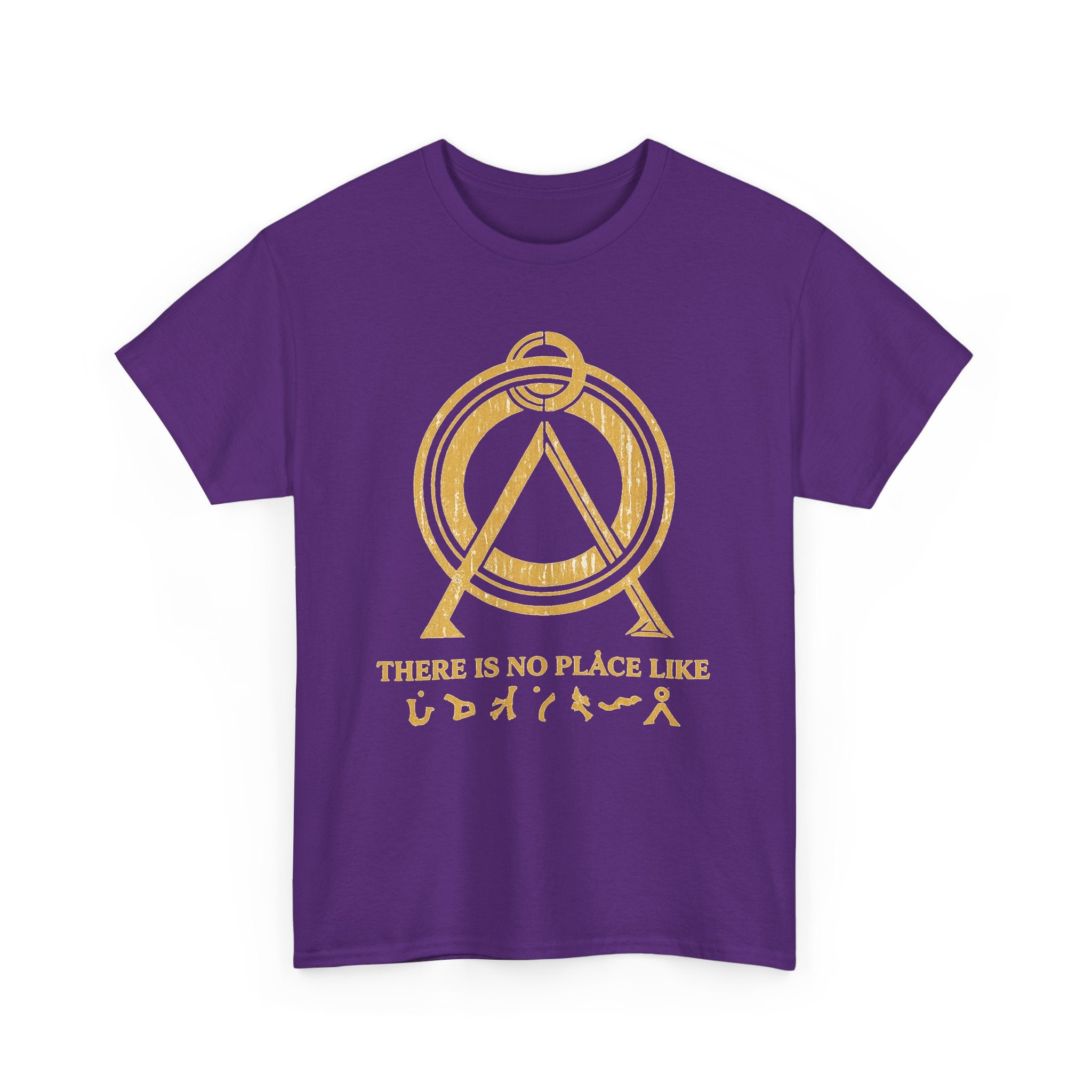 There Is No Place Like Home Graphic Tee — Vintage Gold Sigil T‑Shirt