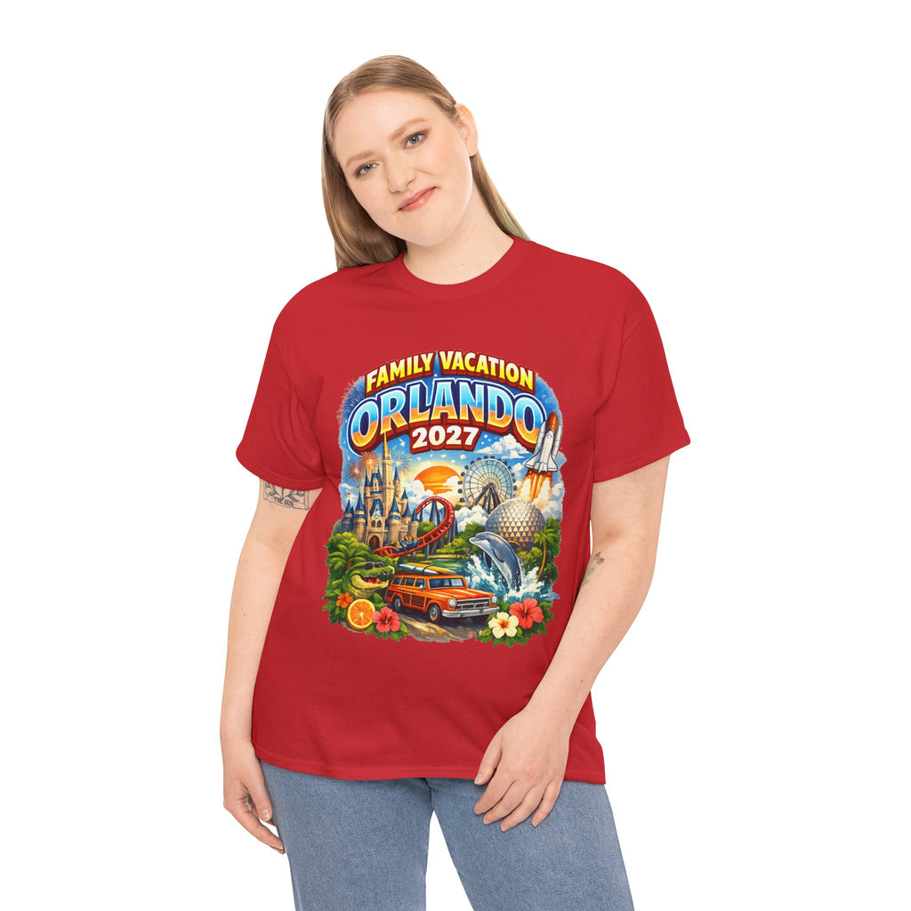 Orlando 2027 Family Vacation T-Shirt — Retro Theme Park Souvenir Tee