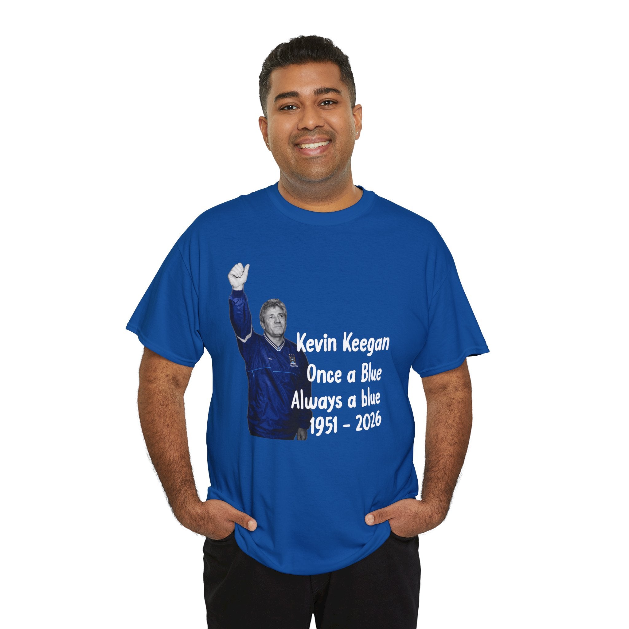 Kevin Keegan Tribute T-Shirt – "Once a Blue Always a Blue 1951–2026"