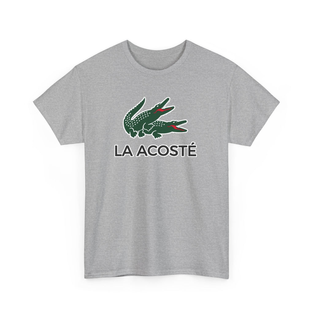 La Acosté Crocodile Logo Graphic Cotton Tee / T-Shirt