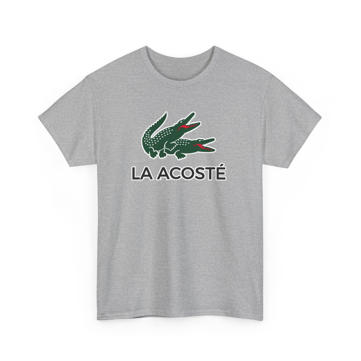 La Acosté Crocodile Logo Graphic Cotton Tee / T-Shirt