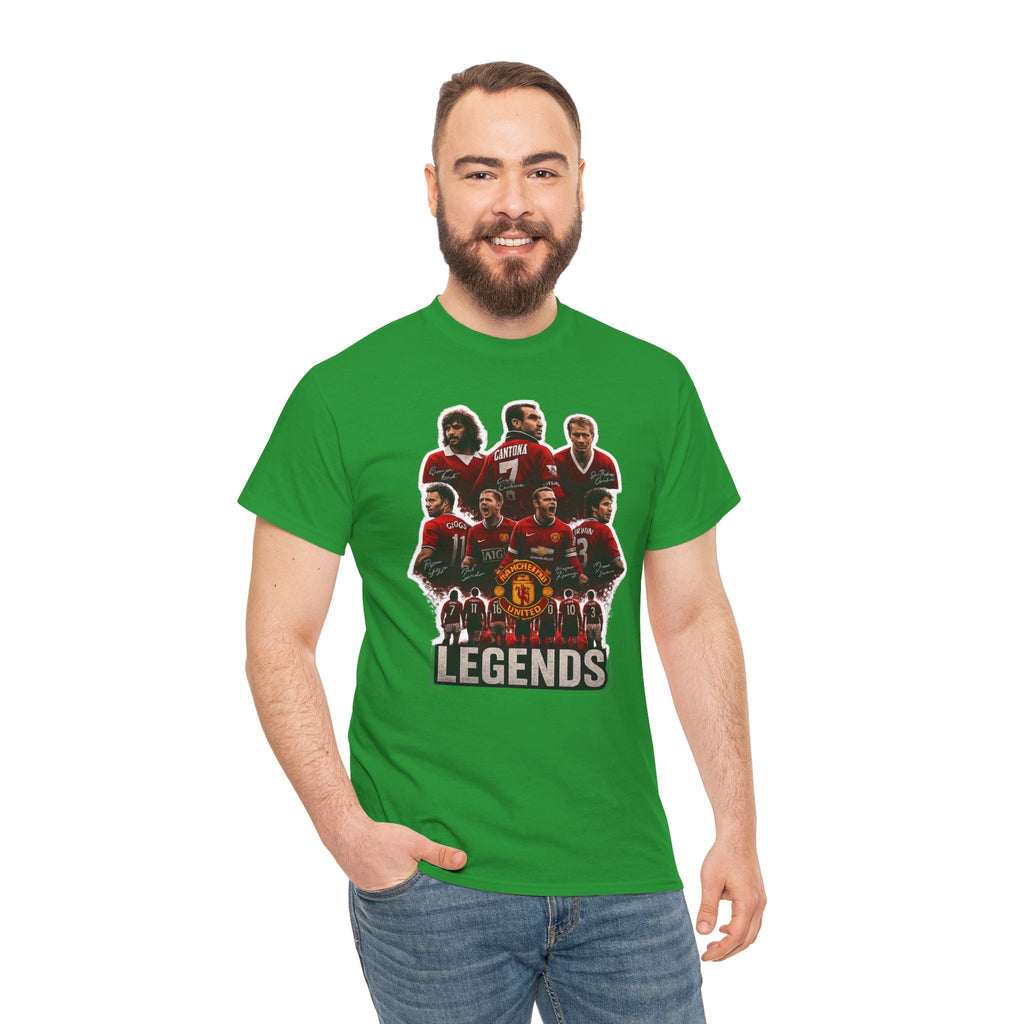 Manchester United Legends Football Team Tee — Retro Manchester United Players Graphic Shirt