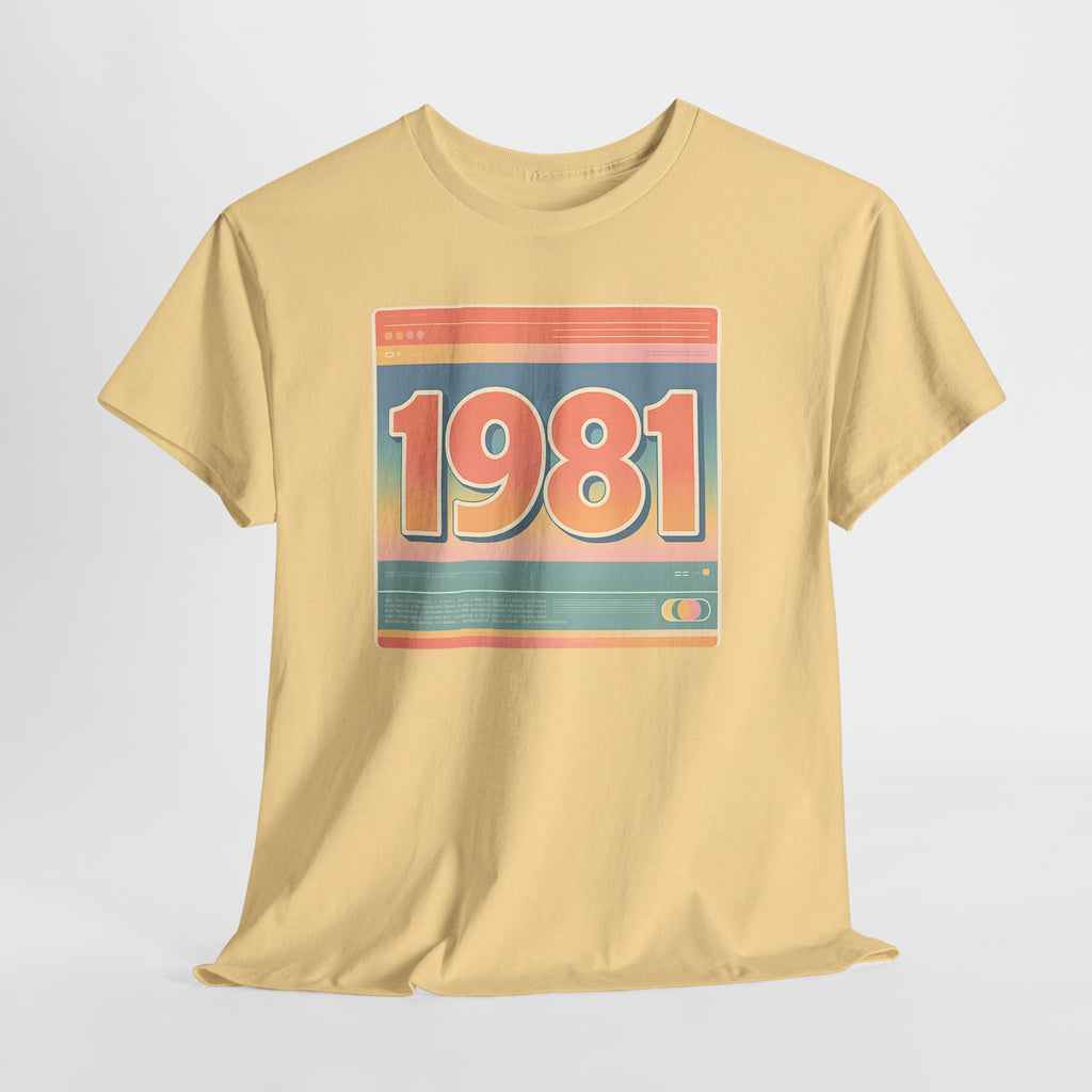 Vintage 1981 Retro Tee — 40th Birthday Gift Shirt