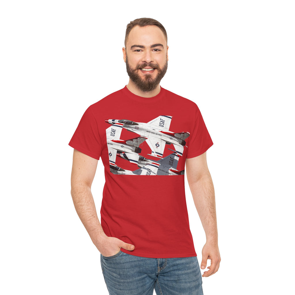 Thunderbirds Jet Formation T‑Shirt — Military Aviation Fighter Jets Tee