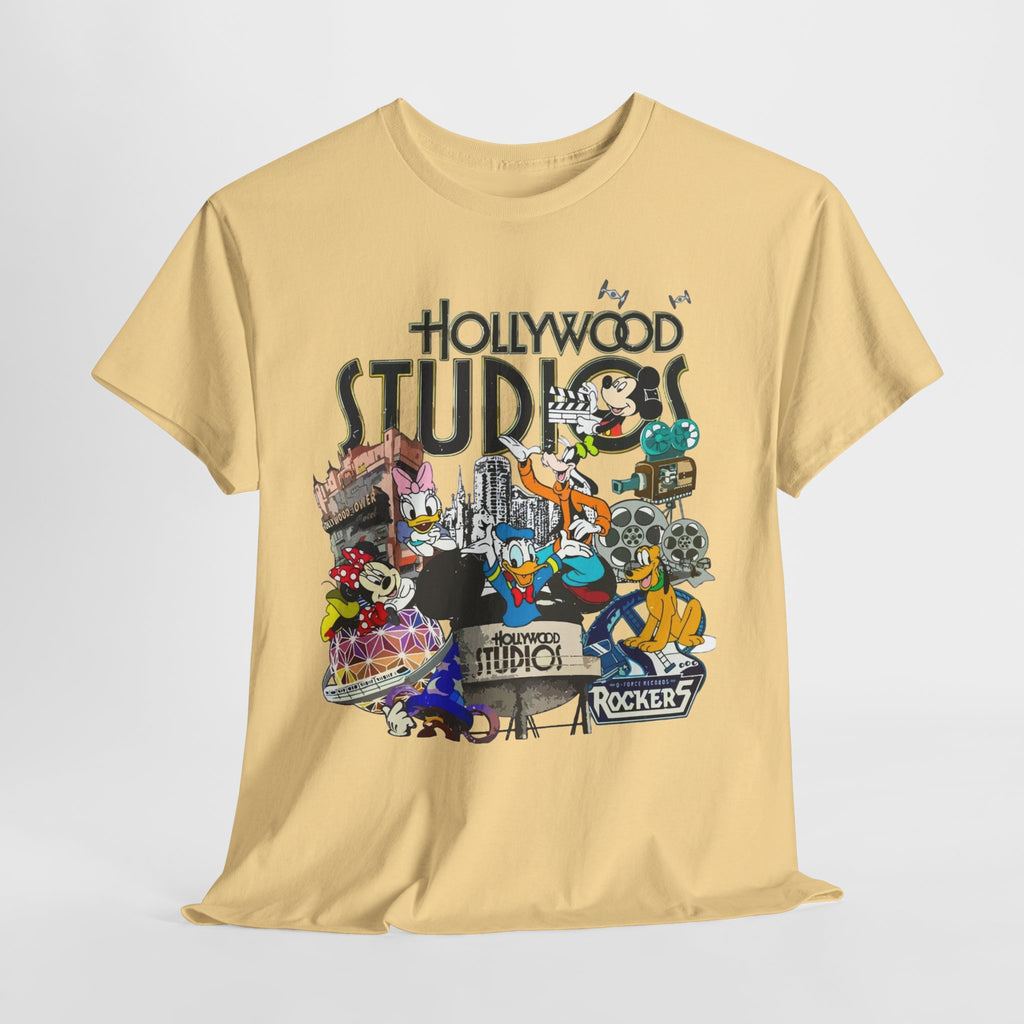 Hollywood Studios Collage T-Shirt — Vintage Theme Park Character Tee