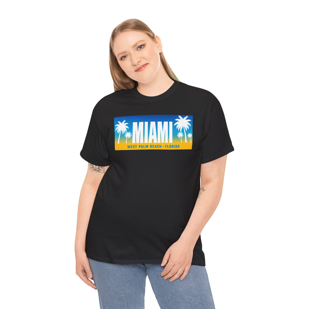 Miami West Palm Beach Vintage Tee — "MIAMI" Beach Palm Trees T‑Shirt