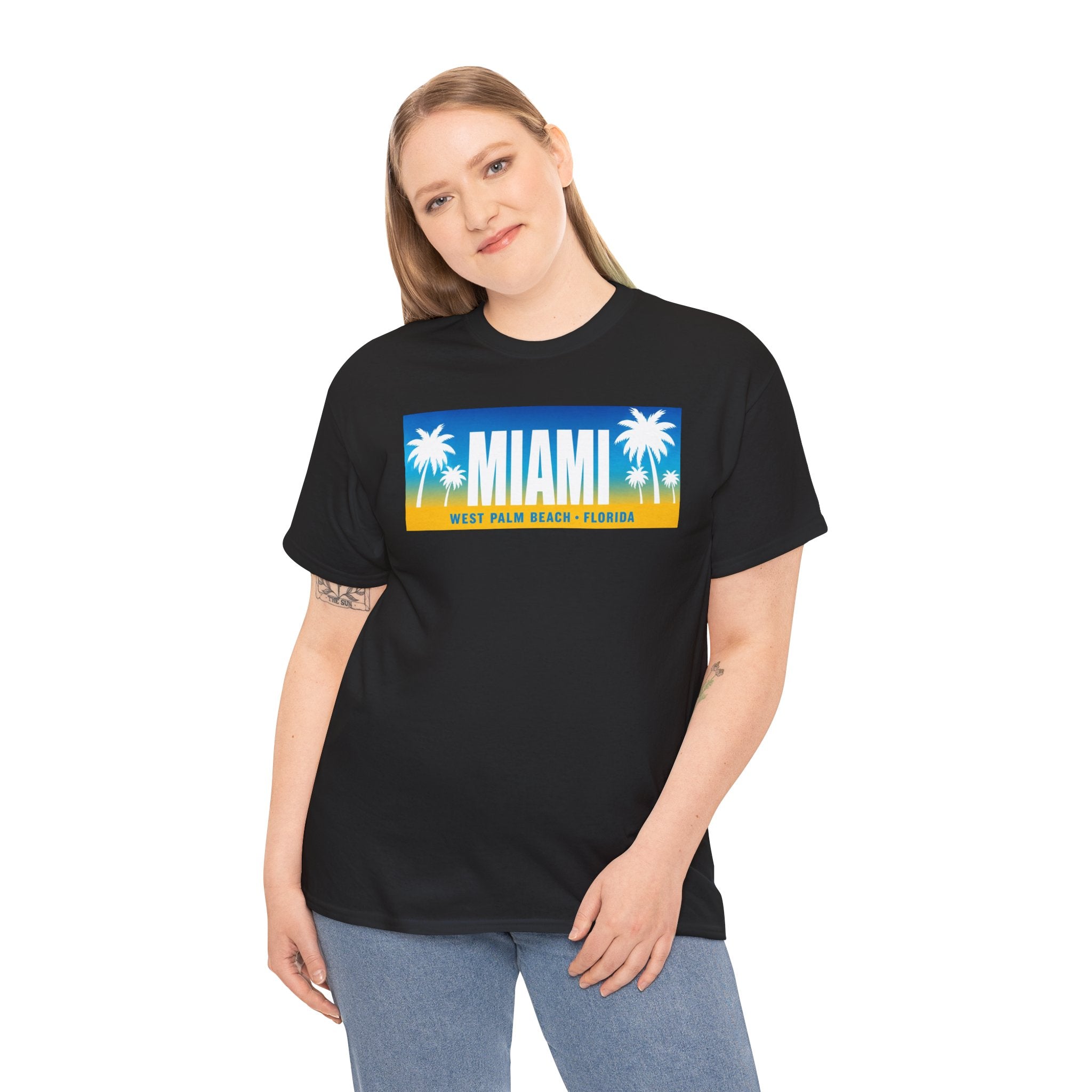 Miami West Palm Beach Vintage Tee — "MIAMI" Beach Palm Trees T‑Shirt