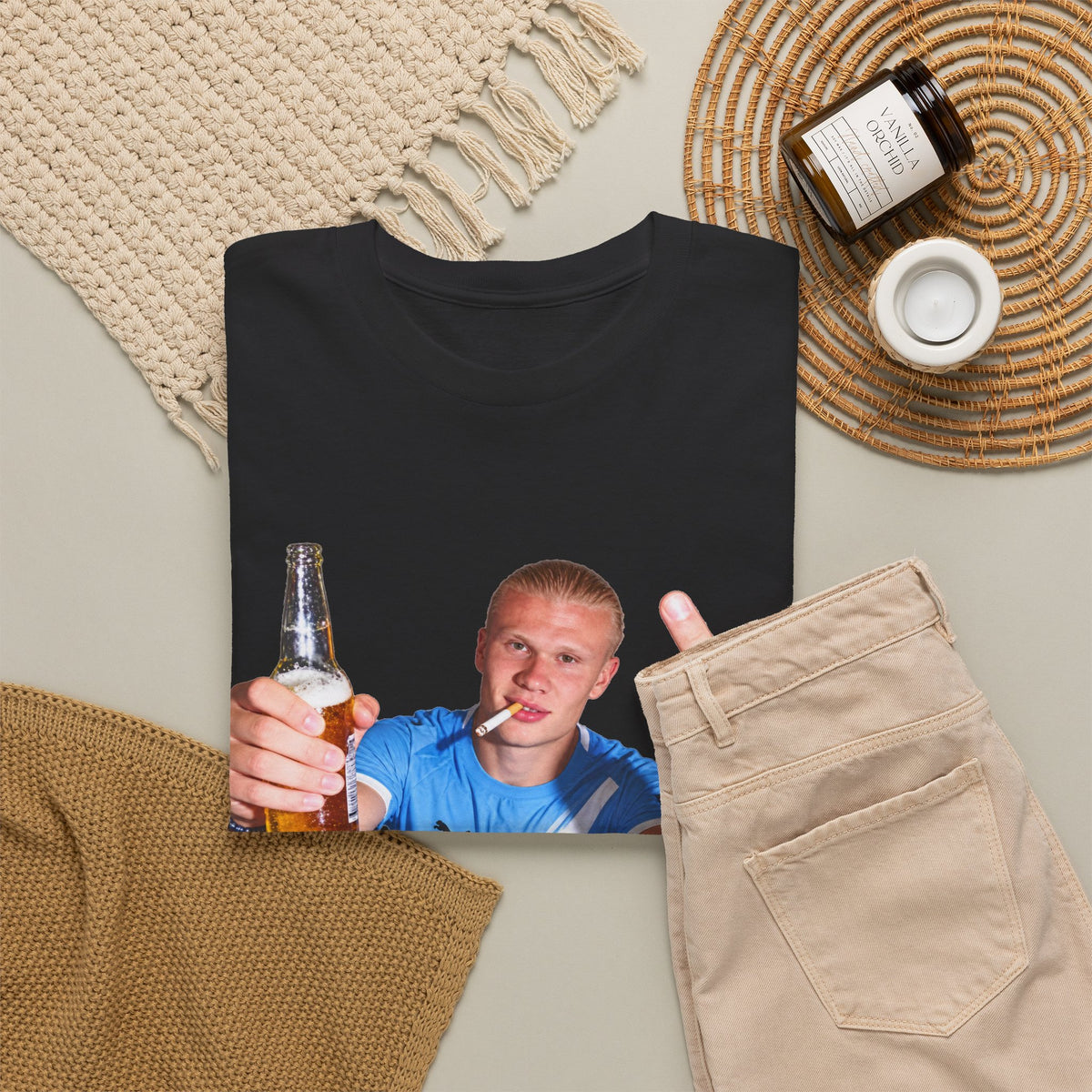 Erling Haaland on the p*** Unisex Heavy Cotton Tee