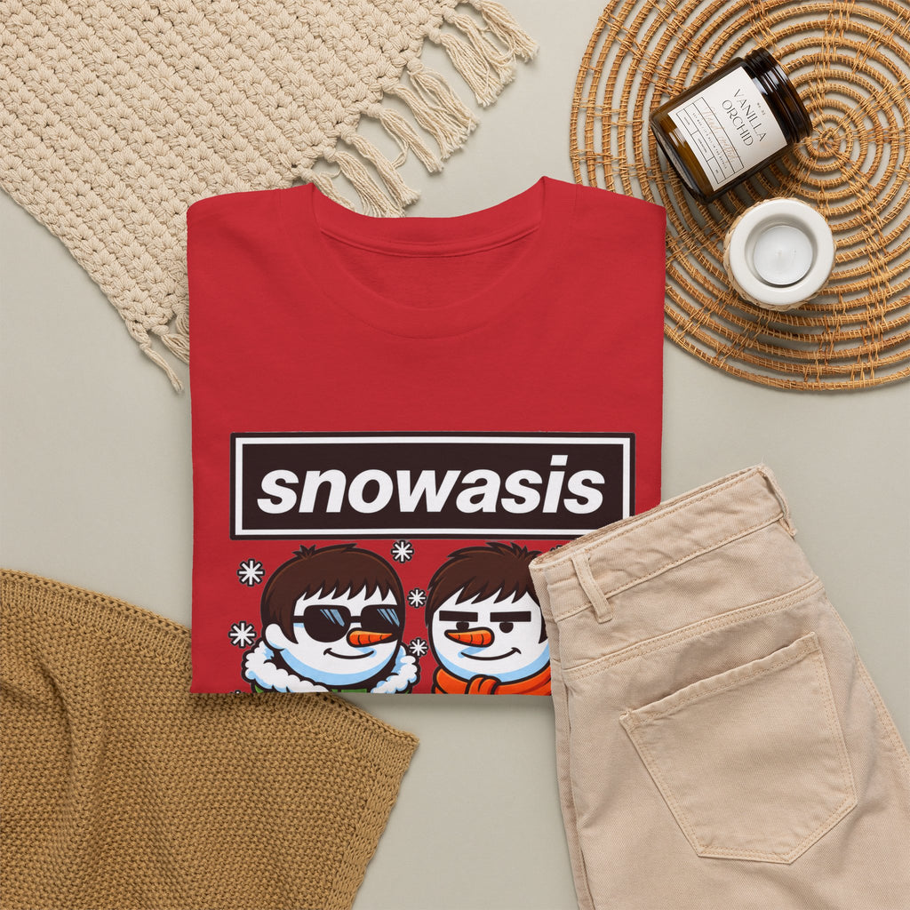 Snowasis ‘Some Might Sleigh’ Christmas Snowman #Oasis Inspired Cotton T-Shirt / Tee
