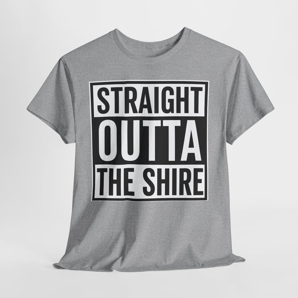 T-Shirt — "Straight Outta The Shire" Funny Hobbit Travel Tee