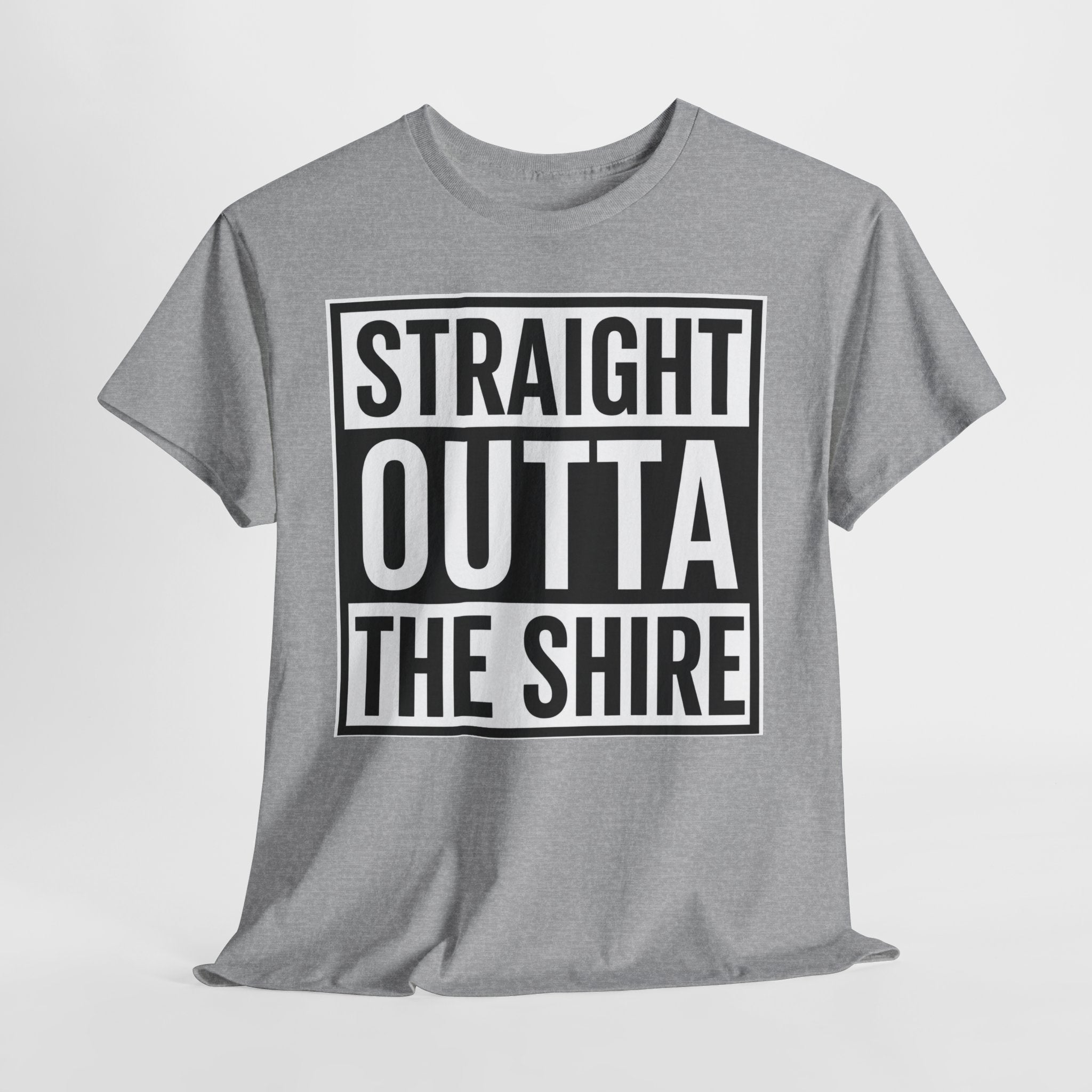 T-Shirt — "Straight Outta The Shire" Funny Hobbit Travel Tee