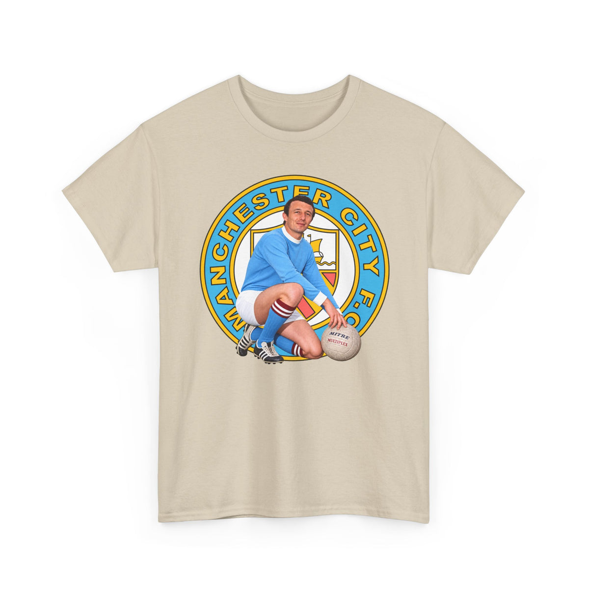 Mike Summerbee Manchester City Legend Retro Player Soccer T-Shirt