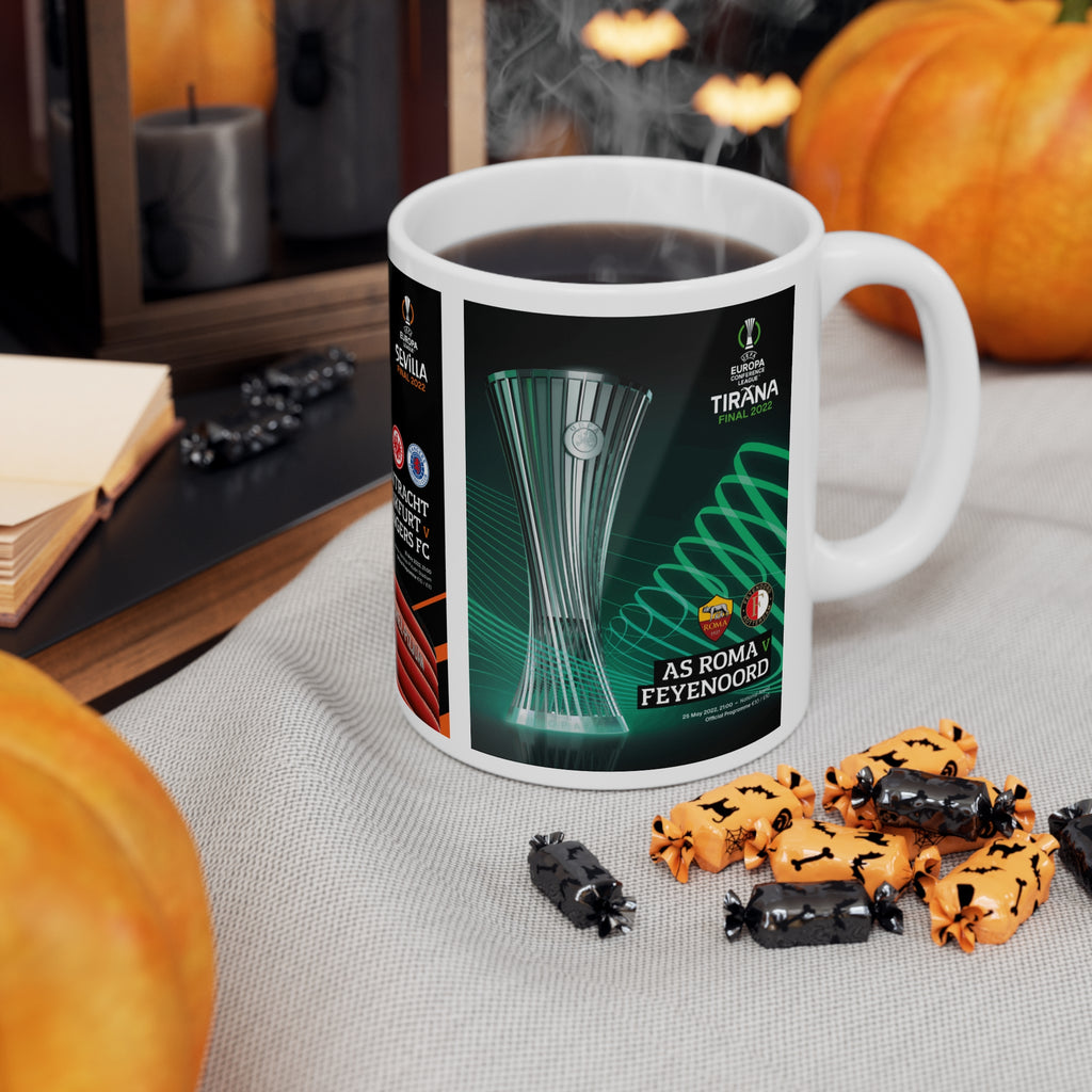 2022 UEFA Finals Programme Covers Inspired Ceramic Coffee Mug