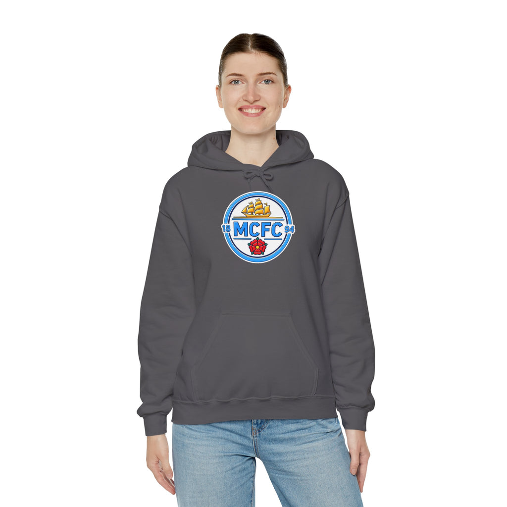 MCFC Logo Hoodie – Vintage Football Club Crest Pullover