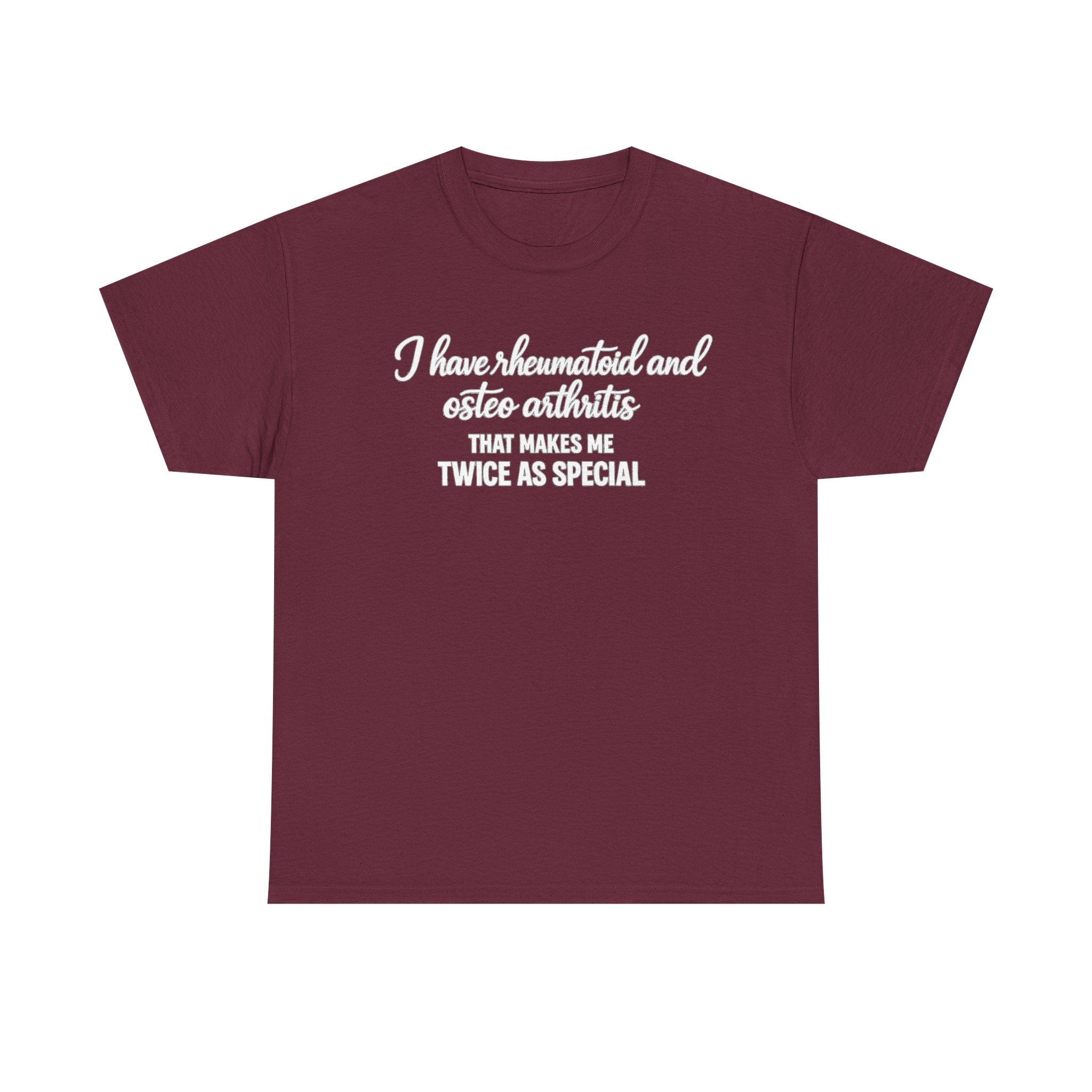Rheumatoid & Osteoarthritis Awareness T-Shirt – "Twice As Special"