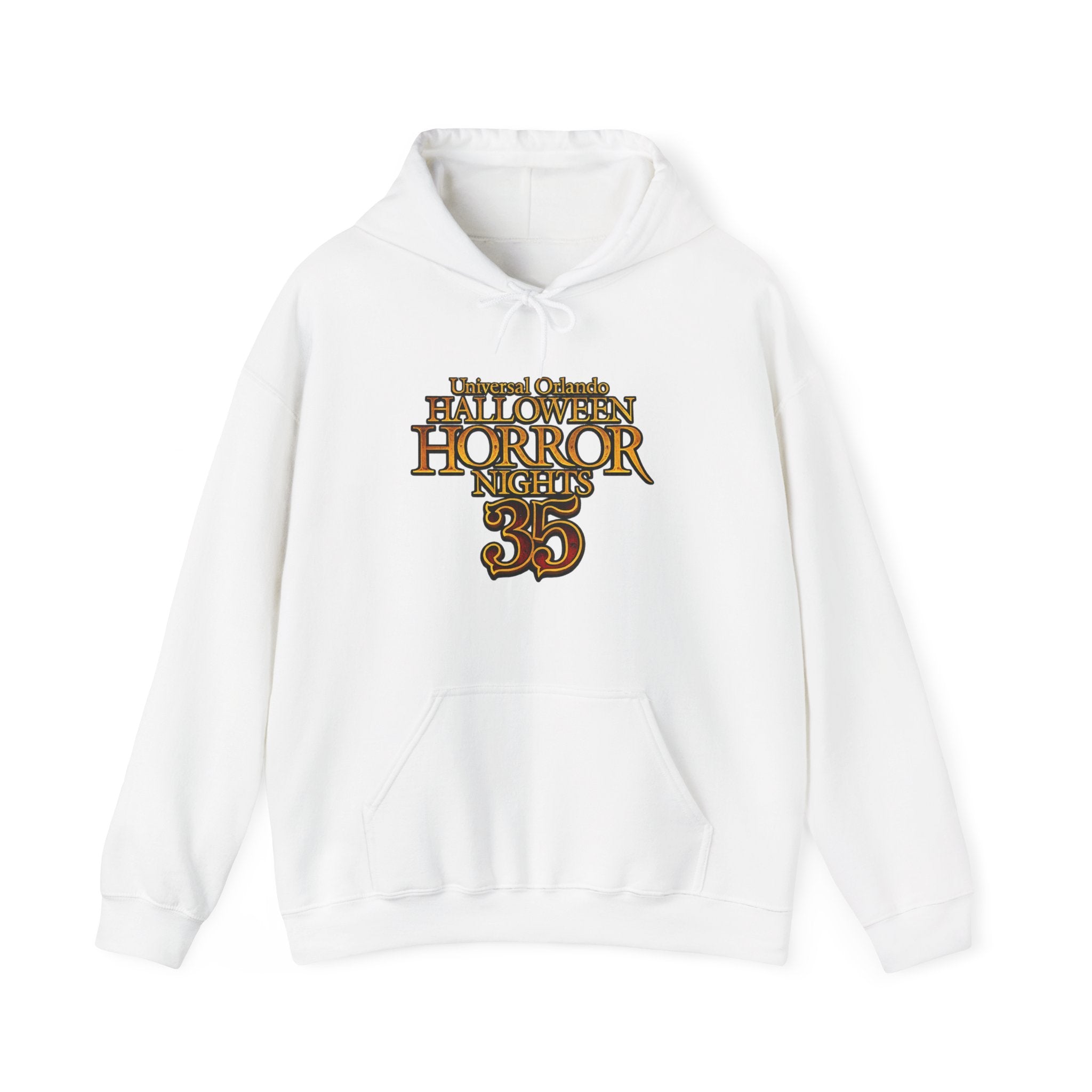 Hoodie — 'Halloween Horror Nights 35' Retro Theme Park Logo Pullover