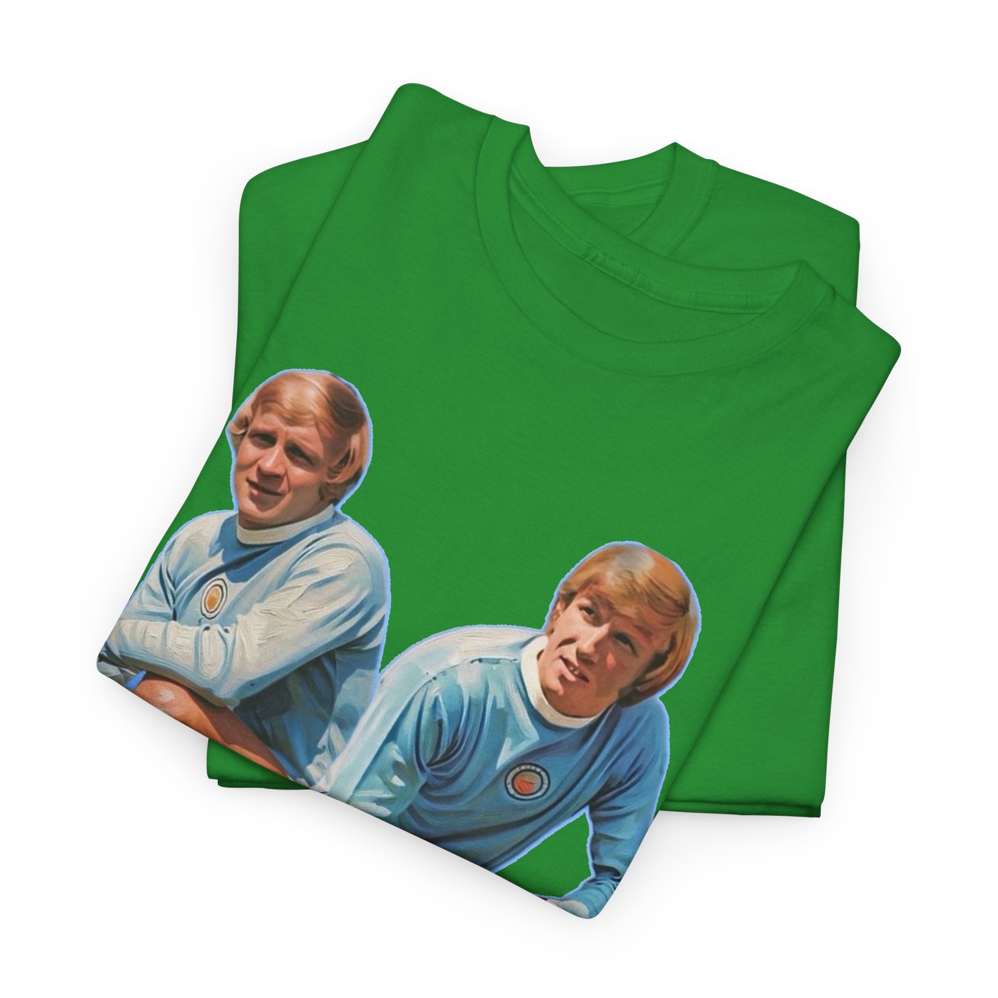 Franny Lee and Colin Bell Manchester City Retro Soccer Players T‑Shirt — Vintage Football Graphic Tee