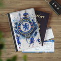Chelsea Football Club Unofficial Passport Cover – Blue Crest Travel Wallet for Fans