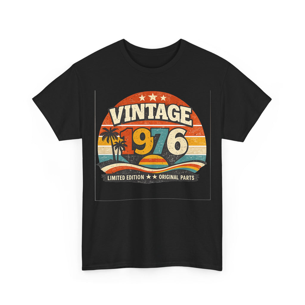 Vintage 1976 T-Shirt — Retro Beach Graphic "Vintage 1976" Birthday Tee