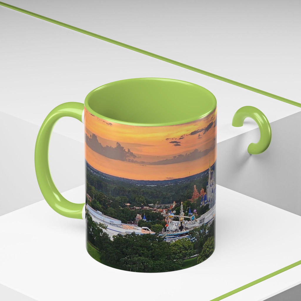 Disney Magic Kingdom Castle Sunset Coffee Mug (Accent, 11/15oz)