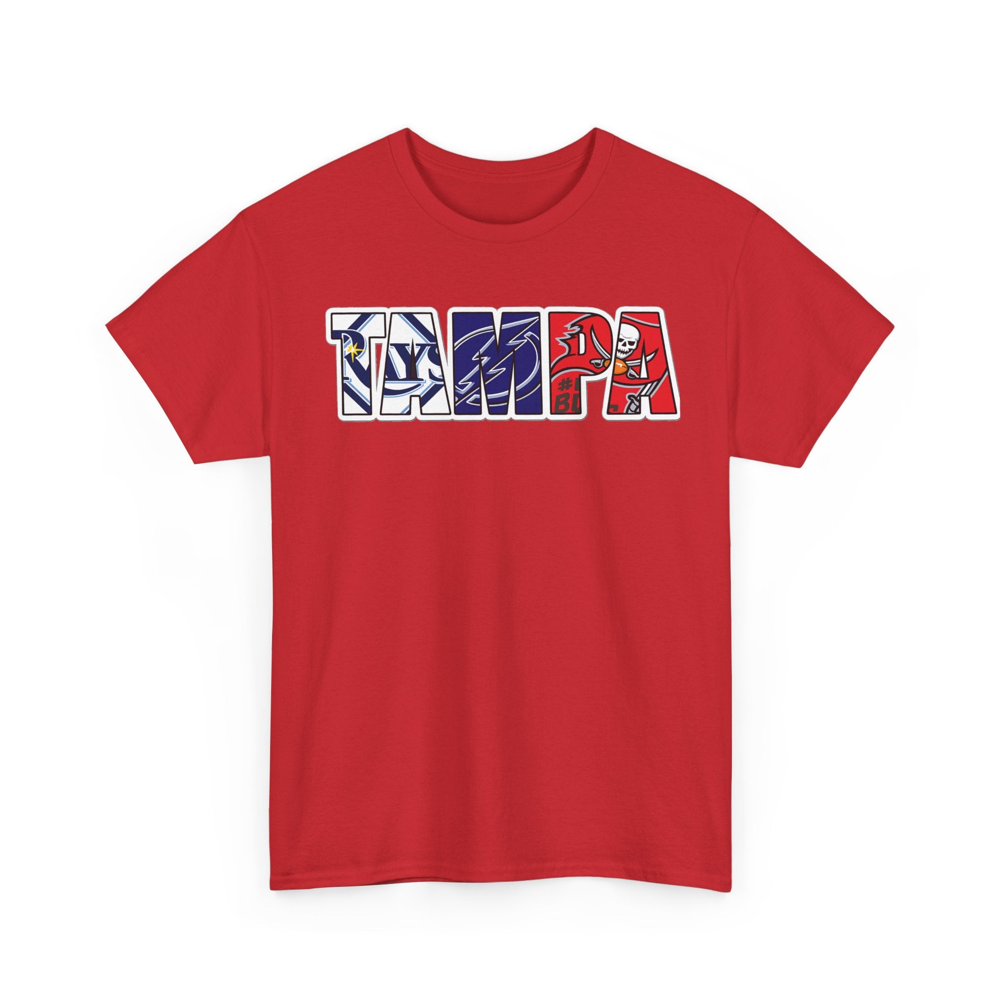 Tampa Block Letter Tee — Florida Flag Graphic T‑Shirt