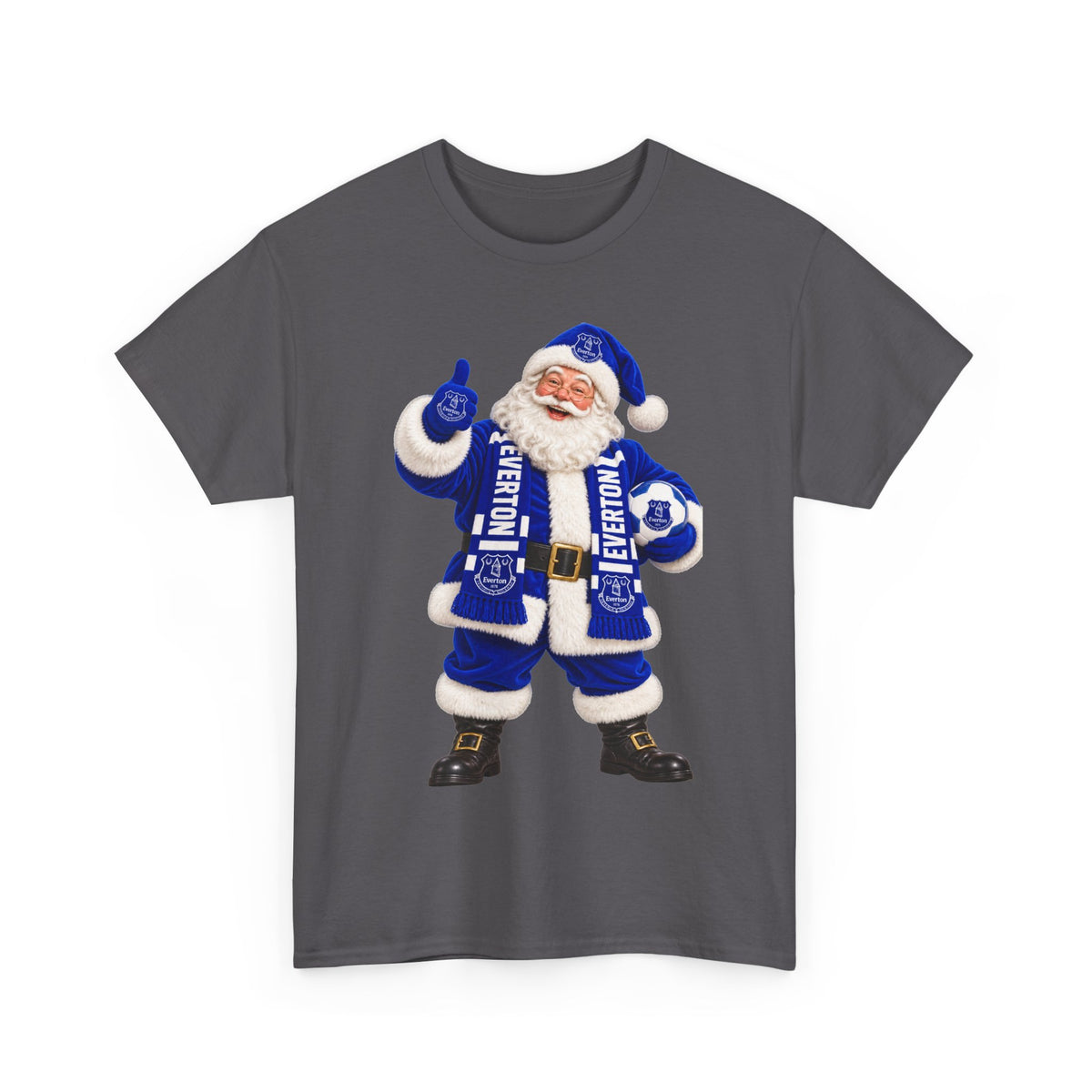 Everton Santa Scarf Christmas Tee - Holiday Vintage Santa T-Shirt