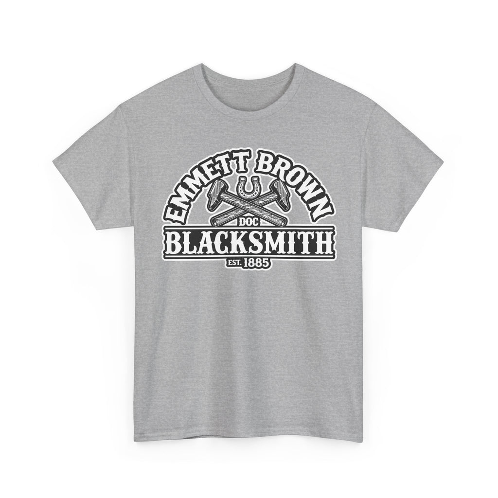 Blacksmith Emmett Brown Tee — Vintage Doc Blacksmith Graphic Shirt