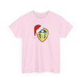 Leeds United Santa Hat Christmas Soccer Crest T‑Shirt – Festive Football Fan Tee