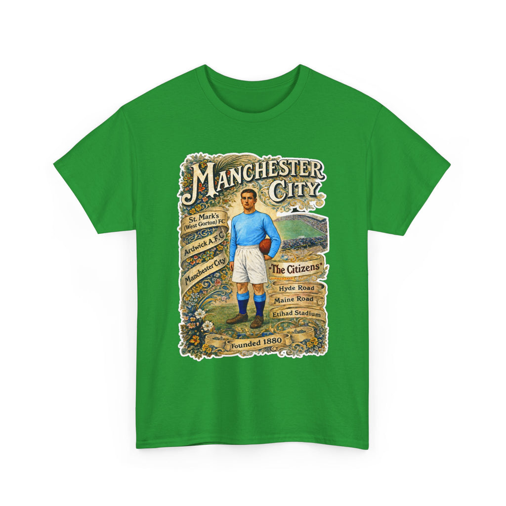 Manchester City Vintage Football Tee — Retro Soccer Graphic T-Shirt