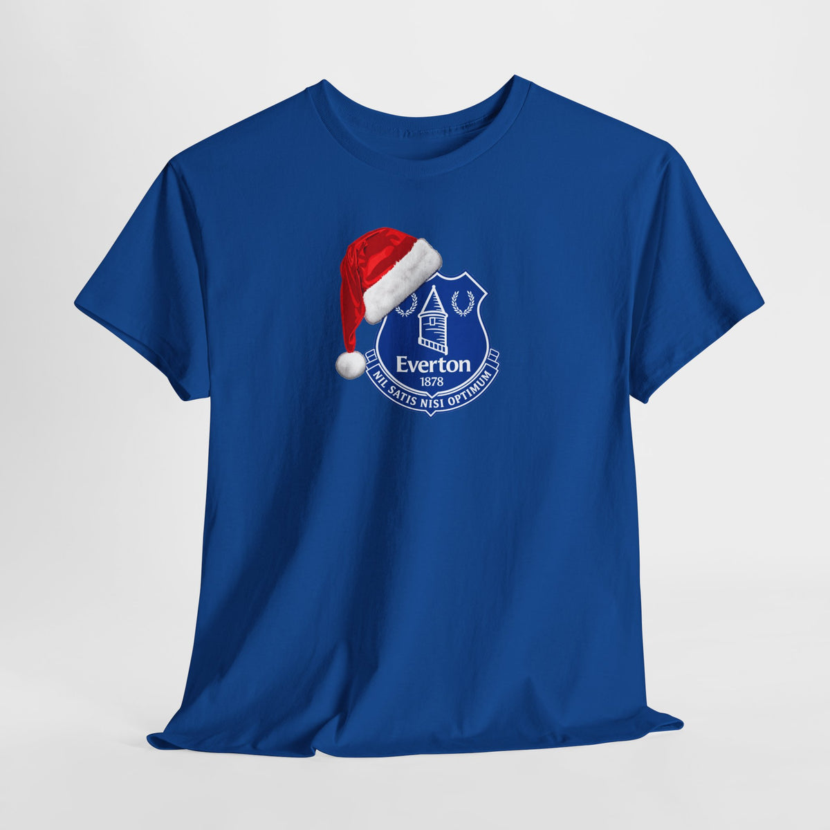 Everton Crest Christmas Santa Hat Football Cotton T-Shirt