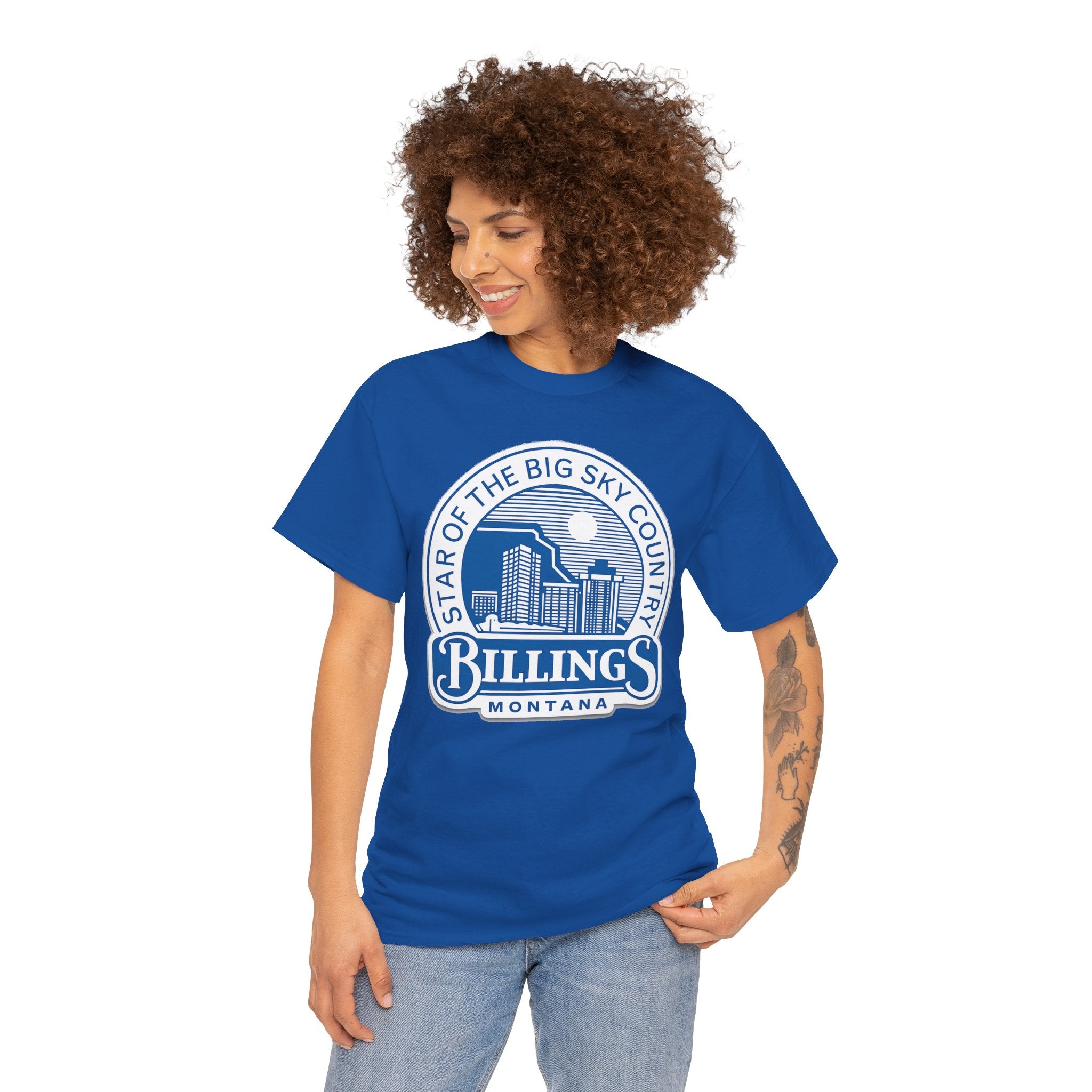 Billings Montana Tee — "Star of the Big Sky Country" Retro City Skyline T-Shirt