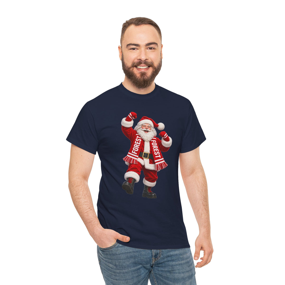 Nottingham Forest Santa Claus Dancing T‑Shirt — Vintage Christmas Holiday Tee