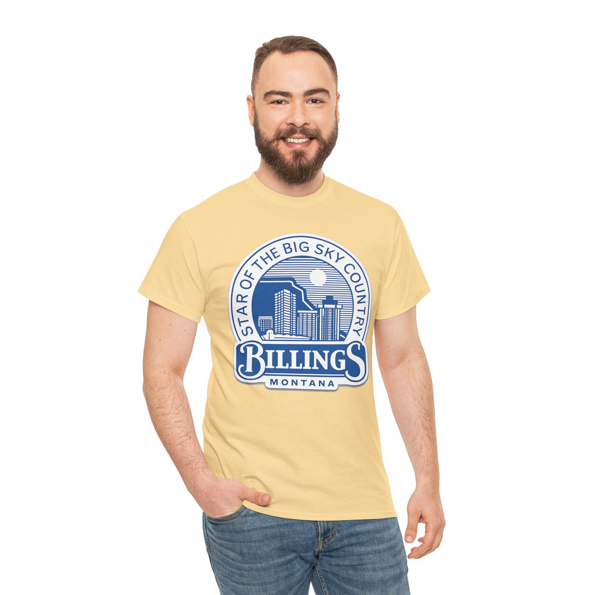 Billings Montana Tee — "Star of the Big Sky Country" Retro City Skyline T-Shirt