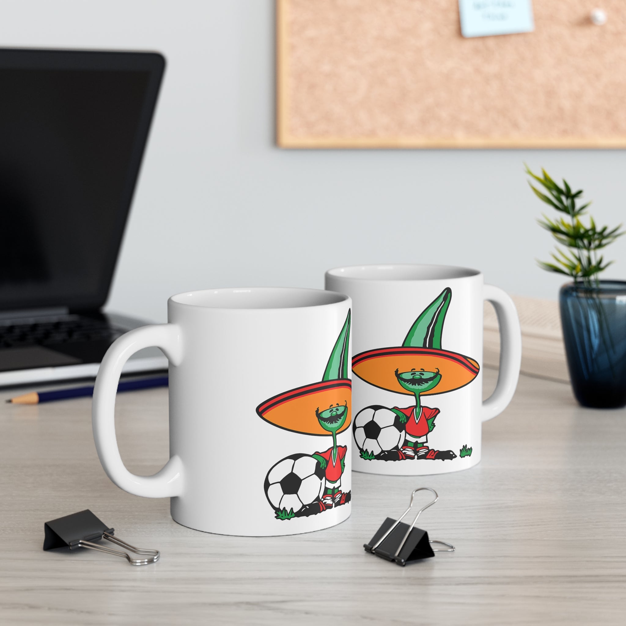 Mexico 86 Soccer Sombrero Mug — Funny Mexican Soccer Coffee Cup (11oz & 15oz)
