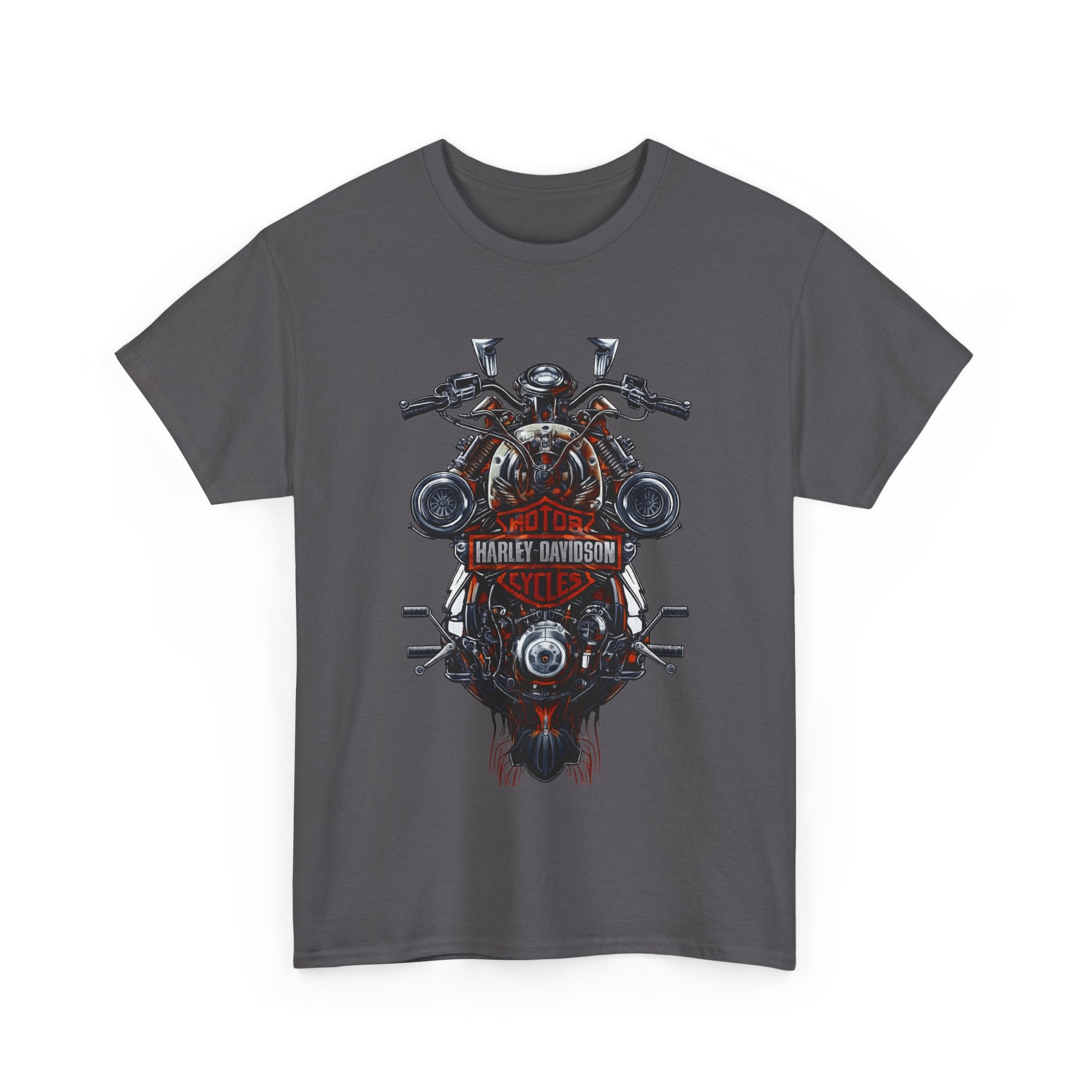 Harley Motorcycle Engine Skull T‑Shirt — Vintage Harley Style Biker Tee