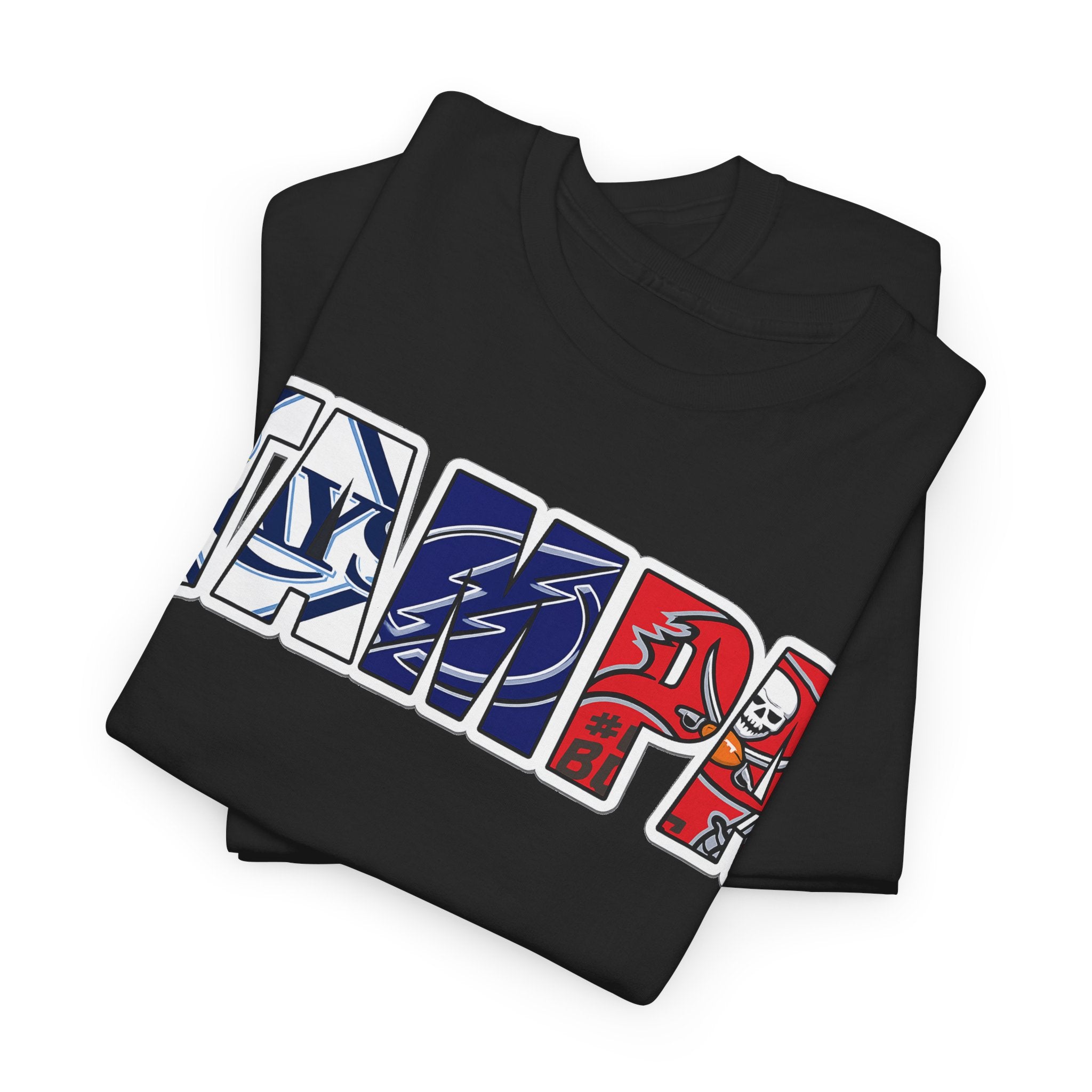Tampa Block Letter Tee — Florida Flag Graphic T‑Shirt
