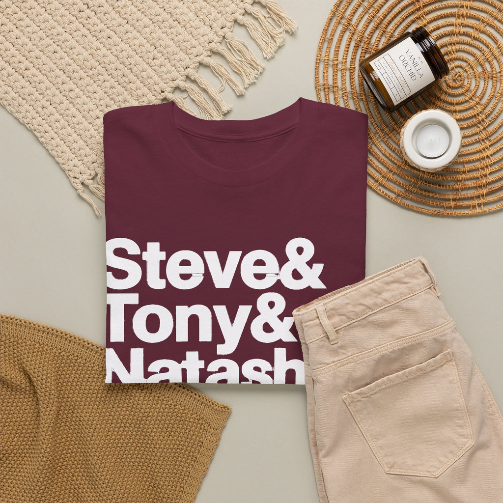 Avenger Names T-Shirt — Steve & Tony & Natasha & Bruce & Clint & Thor Tee