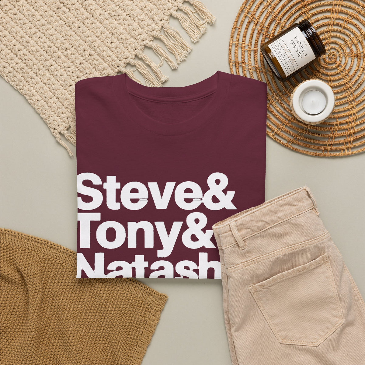 Avenger Names T-Shirt — Steve & Tony & Natasha & Bruce & Clint & Thor Tee
