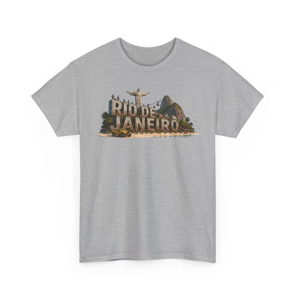 Rio de Janeiro Scenic T‑Shirt — Vintage Travel Tee with Christ the Redeemer Design