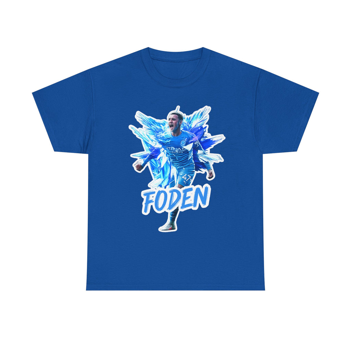 Phil Foden Manchester City Soccer T‑Shirt — Blue Graphic Football Fan Tee