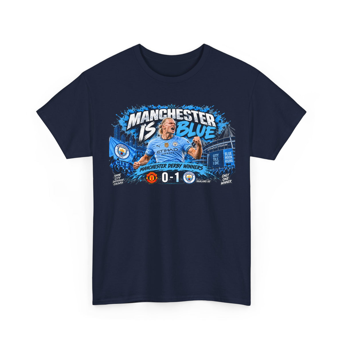 Manchester Is Blue Derby Winners 2026 Cotton T-Shirt
